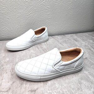 Greats Sneakers Womens Size 9 Leather White Quilted Minimalist Slip On Shoes